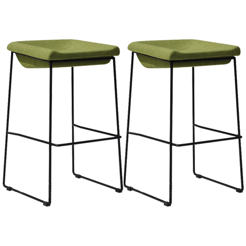 Industrial Style Barstool Indoor Metal Black 4 Legs Bar Stool for Restaurant Green 2 Piece Set Clearhalo 'Bar Furniture' 'Bar Stools' 'bar_stools' 'furn' 'furn_bar_stools' 'furniture_bar_stools' 'Kitchen & Dining Furniture' 'kitchen&dining_furn' 'kitchen' 'kitchen_furn' Furniture' 4599260