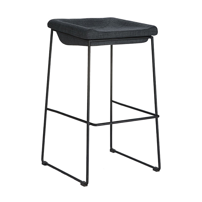 Industrial Style Barstool Indoor Metal Black 4 Legs Bar Stool for Restaurant Clearhalo 'Bar Furniture' 'Bar Stools' 'bar_stools' 'furn' 'furn_bar_stools' 'furniture_bar_stools' 'Kitchen & Dining Furniture' 'kitchen&dining_furn' 'kitchen' 'kitchen_furn' Furniture' 4599264