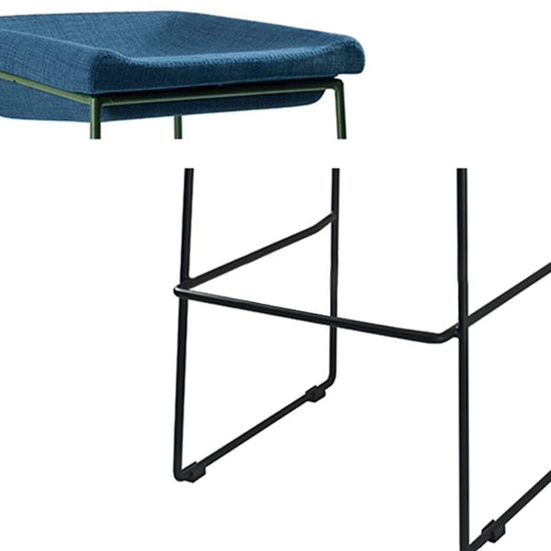 Industrial Style Barstool Indoor Metal Black 4 Legs Bar Stool for Restaurant Clearhalo 'Bar Furniture' 'Bar Stools' 'bar_stools' 'furn' 'furn_bar_stools' 'furniture_bar_stools' 'Kitchen & Dining Furniture' 'kitchen&dining_furn' 'kitchen' 'kitchen_furn' Furniture' 4599271