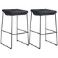 Industrial Style Barstool Indoor Metal Black 4 Legs Bar Stool for Restaurant Dark Gray 2 Piece Set Clearhalo 'Bar Furniture' 'Bar Stools' 'bar_stools' 'furn' 'furn_bar_stools' 'furniture_bar_stools' 'Kitchen & Dining Furniture' 'kitchen&dining_furn' 'kitchen' 'kitchen_furn' Furniture' 4599272