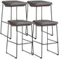 Industrial Style Barstool Indoor Metal Black 4 Legs Bar Stool for Restaurant Light Gray 4 Piece Set Clearhalo 'Bar Furniture' 'Bar Stools' 'bar_stools' 'furn' 'furn_bar_stools' 'furniture_bar_stools' 'Kitchen & Dining Furniture' 'kitchen&dining_furn' 'kitchen' 'kitchen_furn' Furniture' 4599274