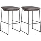 Industrial Style Barstool Indoor Metal Black 4 Legs Bar Stool for Restaurant Light Gray 2 Piece Set Clearhalo 'Bar Furniture' 'Bar Stools' 'bar_stools' 'furn' 'furn_bar_stools' 'furniture_bar_stools' 'Kitchen & Dining Furniture' 'kitchen&dining_furn' 'kitchen' 'kitchen_furn' Furniture' 4599278