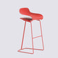 Nordic Simple Low Back Barstool Indoor Iron Tall Stool with Plastic Seat Red 1 Piece Bar Stool(30"H) Clearhalo 'Bar Furniture' 'Bar Stools' 'bar_stools' 'furn' 'furn_bar_stools' 'furniture_bar_stools' 'Kitchen & Dining Furniture' 'kitchen&dining_furn' 'kitchen' 'kitchen_furn' Furniture' 4599290