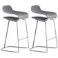 Nordic Simple Low Back Barstool Indoor Iron Tall Stool with Plastic Seat Grey 2 Piece Set Counter Stool(26"H) Clearhalo 'Bar Furniture' 'Bar Stools' 'bar_stools' 'furn' 'furn_bar_stools' 'furniture_bar_stools' 'Kitchen & Dining Furniture' 'kitchen&dining_furn' 'kitchen' 'kitchen_furn' Furniture' 4599297