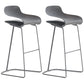 Nordic Simple Low Back Barstool Indoor Iron Tall Stool with Plastic Seat Grey 2 Piece Set Bar Stool(30"H) Clearhalo 'Bar Furniture' 'Bar Stools' 'bar_stools' 'furn' 'furn_bar_stools' 'furniture_bar_stools' 'Kitchen & Dining Furniture' 'kitchen&dining_furn' 'kitchen' 'kitchen_furn' Furniture' 4599303