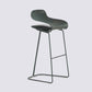 Nordic Simple Low Back Barstool Indoor Iron Tall Stool with Plastic Seat Green 1 Piece Bar Stool(30"H) Clearhalo 'Bar Furniture' 'Bar Stools' 'bar_stools' 'furn' 'furn_bar_stools' 'furniture_bar_stools' 'Kitchen & Dining Furniture' 'kitchen&dining_furn' 'kitchen' 'kitchen_furn' Furniture' 4599314