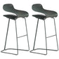 Nordic Simple Low Back Barstool Indoor Iron Tall Stool with Plastic Seat Green 2 Piece Set Bar Stool(30"H) Clearhalo 'Bar Furniture' 'Bar Stools' 'bar_stools' 'furn' 'furn_bar_stools' 'furniture_bar_stools' 'Kitchen & Dining Furniture' 'kitchen&dining_furn' 'kitchen' 'kitchen_furn' Furniture' 4599315