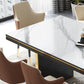 Glam 1/4/6/7/9 Pieces Dining Set Rectangle Stone Dining Table Furniture for Dining Room Clearhalo 'Dining Room Sets' 'Dining Tables & Seating' 'dining_room_set' 'furn' 'furn_dining_room_set' 'Furniture' 'furniture_dining_room_set' 'Kitchen & Dining Furniture' 'kitchen&dining_furn' 'kitchen' 4599333