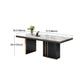 Glam 1/4/6/7/9 Pieces Dining Set Rectangle Stone Dining Table Furniture for Dining Room Clearhalo 'Dining Room Sets' 'Dining Tables & Seating' 'dining_room_set' 'furn' 'furn_dining_room_set' 'Furniture' 'furniture_dining_room_set' 'Kitchen & Dining Furniture' 'kitchen&dining_furn' 'kitchen' 4599339