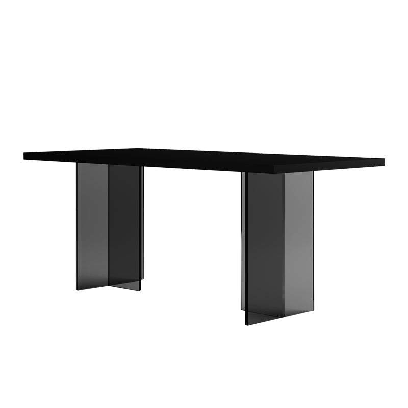 Modern 1/3/4/5 Pieces Dining Set Rectangle Acrylic Dining Table Furniture for Dining Room Black 71"L x 31"W Clearhalo 'Dining Room Sets' 'Dining Tables & Seating' 'dining_room_set' 'furn' 'furn_dining_room_set' 'Furniture' 'furniture_dining_room_set' 'Kitchen & Dining Furniture' 'kitchen&dining_furn' 'kitchen' 4599346