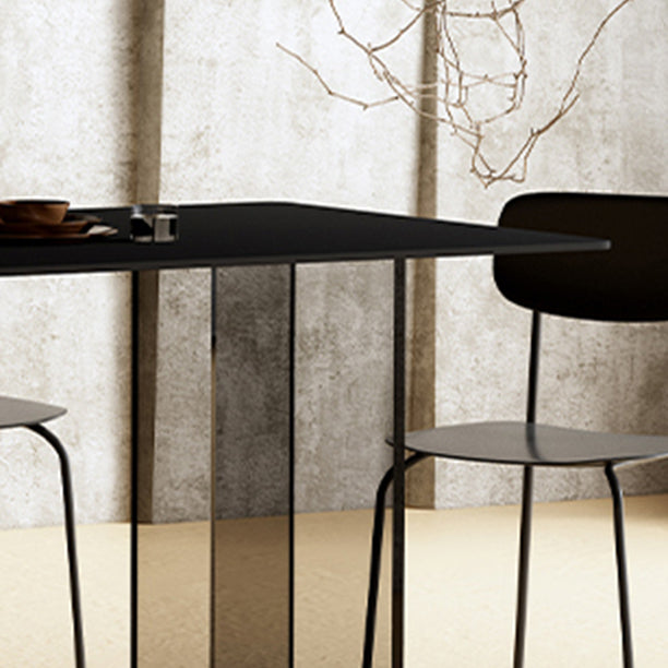 Modern 1/3/4/5 Pieces Dining Set Rectangle Acrylic Dining Table Furniture for Dining Room Clearhalo 'Dining Room Sets' 'Dining Tables & Seating' 'dining_room_set' 'furn' 'furn_dining_room_set' 'Furniture' 'furniture_dining_room_set' 'Kitchen & Dining Furniture' 'kitchen&dining_furn' 'kitchen' 4599349