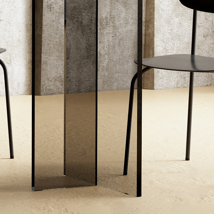 Modern 1/3/4/5 Pieces Dining Set Rectangle Acrylic Dining Table Furniture for Dining Room Clearhalo 'Dining Room Sets' 'Dining Tables & Seating' 'dining_room_set' 'furn' 'furn_dining_room_set' 'Furniture' 'furniture_dining_room_set' 'Kitchen & Dining Furniture' 'kitchen&dining_furn' 'kitchen' 4599350