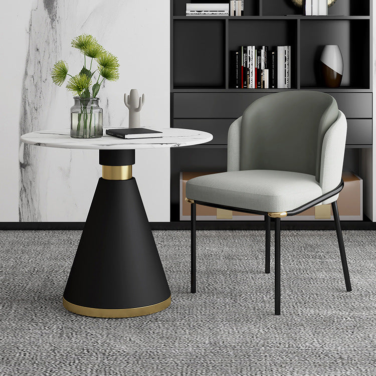 White Stone Top 1/5 Pieces Dining Set Glam Style Kitchen Set for Dining Room Clearhalo 'Dining Room Sets' 'Dining Tables & Seating' 'dining_room_set' 'furn' 'furn_dining_room_set' 'Furniture' 'furniture_dining_room_set' 'Kitchen & Dining Furniture' 'kitchen&dining_furn' 'kitchen' 4599402