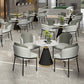 White Stone Top 1/5 Pieces Dining Set Glam Style Kitchen Set for Dining Room Clearhalo 'Dining Room Sets' 'Dining Tables & Seating' 'dining_room_set' 'furn' 'furn_dining_room_set' 'Furniture' 'furniture_dining_room_set' 'Kitchen & Dining Furniture' 'kitchen&dining_furn' 'kitchen' 4599404