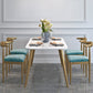 Glam Style 1/2/5 Pieces Kitchen Set White-gold Table Dining Set for Dining Room Clearhalo 'Dining Room Sets' 'Dining Tables & Seating' 'dining_room_set' 'furn' 'furn_dining_room_set' 'Furniture' 'furniture_dining_room_set' 'Kitchen & Dining Furniture' 'kitchen&dining_furn' 'kitchen' 4599426