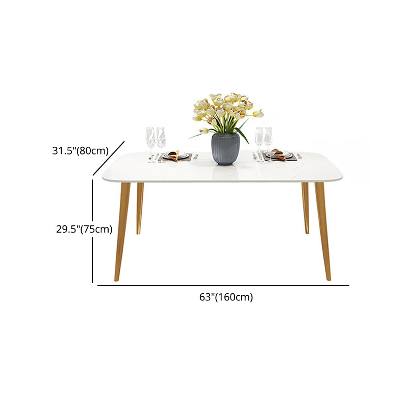 Glam Style 1/2/5 Pieces Kitchen Set White-gold Table Dining Set for Dining Room Clearhalo 'Dining Room Sets' 'Dining Tables & Seating' 'dining_room_set' 'furn' 'furn_dining_room_set' 'Furniture' 'furniture_dining_room_set' 'Kitchen & Dining Furniture' 'kitchen&dining_furn' 'kitchen' 4599432