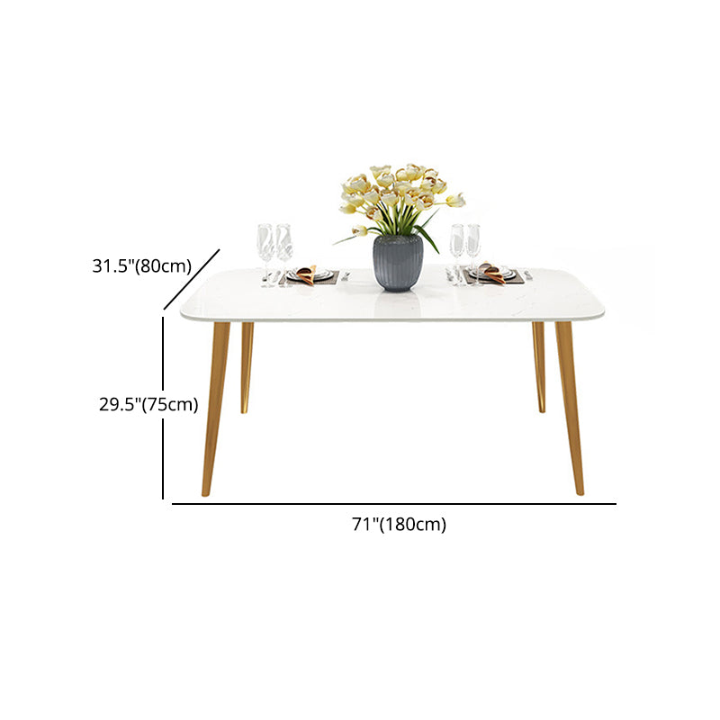 Glam Style 1/2/5 Pieces Kitchen Set White-gold Table Dining Set for Dining Room Clearhalo 'Dining Room Sets' 'Dining Tables & Seating' 'dining_room_set' 'furn' 'furn_dining_room_set' 'Furniture' 'furniture_dining_room_set' 'Kitchen & Dining Furniture' 'kitchen&dining_furn' 'kitchen' 4599433