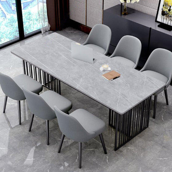 Modern Style 1/2/7 Pieces Dining Set with Gray Chair Kitchen Set for Dining Room Clearhalo 'Dining Room Sets' 'Dining Tables & Seating' 'dining_room_set' 'furn' 'furn_dining_room_set' 'Furniture' 'furniture_dining_room_set' 'Kitchen & Dining Furniture' 'kitchen&dining_furn' 'kitchen' 4599438