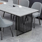 Modern Style 1/2/7 Pieces Dining Set with Gray Chair Kitchen Set for Dining Room Clearhalo 'Dining Room Sets' 'Dining Tables & Seating' 'dining_room_set' 'furn' 'furn_dining_room_set' 'Furniture' 'furniture_dining_room_set' 'Kitchen & Dining Furniture' 'kitchen&dining_furn' 'kitchen' 4599439