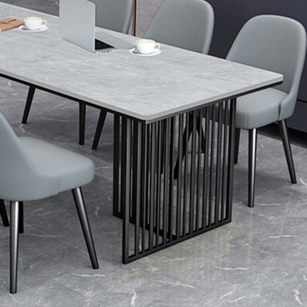 Modern Style 1/2/7 Pieces Dining Set with Gray Chair Kitchen Set for Dining Room Clearhalo 'Dining Room Sets' 'Dining Tables & Seating' 'dining_room_set' 'furn' 'furn_dining_room_set' 'Furniture' 'furniture_dining_room_set' 'Kitchen & Dining Furniture' 'kitchen&dining_furn' 'kitchen' 4599439