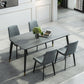 Simple Style 1/5/7 Pieces Dining Set Gray Stone Top Table Kitchen Set for Dining Room 5 Pieces: Table, 4 Chairs Clearhalo 'Dining Room Sets' 'Dining Tables & Seating' 'dining_room_set' 'furn' 'furn_dining_room_set' 'Furniture' 'furniture_dining_room_set' 'Kitchen & Dining Furniture' 'kitchen&dining_furn' 'kitchen' 4599470
