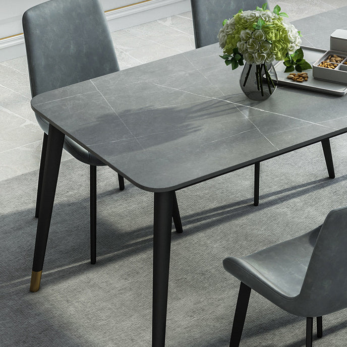 Simple Style 1/5/7 Pieces Dining Set Gray Stone Top Table Kitchen Set for Dining Room Clearhalo 'Dining Room Sets' 'Dining Tables & Seating' 'dining_room_set' 'furn' 'furn_dining_room_set' 'Furniture' 'furniture_dining_room_set' 'Kitchen & Dining Furniture' 'kitchen&dining_furn' 'kitchen' 4599472