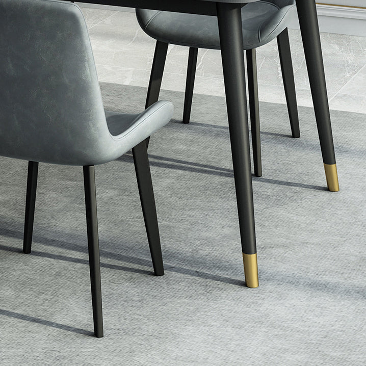 Simple Style 1/5/7 Pieces Dining Set Gray Stone Top Table Kitchen Set for Dining Room Clearhalo 'Dining Room Sets' 'Dining Tables & Seating' 'dining_room_set' 'furn' 'furn_dining_room_set' 'Furniture' 'furniture_dining_room_set' 'Kitchen & Dining Furniture' 'kitchen&dining_furn' 'kitchen' 4599473