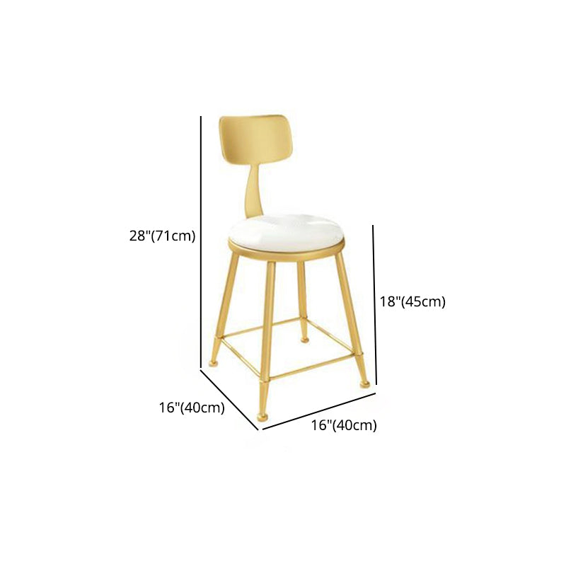 Glam 1/2/3/4/5 Pieces White-gold Dining Table Set with Stone Top Round Dinette Set Clearhalo 'Dining Room Sets' 'Dining Tables & Seating' 'dining_room_set' 'furn' 'furn_dining_room_set' 'Furniture' 'furniture_dining_room_set' 'Kitchen & Dining Furniture' 'kitchen&dining_furn' 'kitchen' 4599498