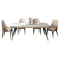 Glam 1/4/5/7 Pieces White Dining Table Set with Sintered Stone Top Rectangle Dinette Set Clearhalo 'Dining Room Sets' 'Dining Tables & Seating' 'dining_room_set' 'furn' 'furn_dining_room_set' 'Furniture' 'furniture_dining_room_set' 'Kitchen & Dining Furniture' 'kitchen&dining_furn' 'kitchen' 4599508