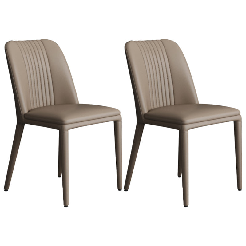 Modern 1/2/7 Pieces Dining Table Set with Marble Top Rectangle Dinette Set 2 Khaki Chairs Clearhalo 'Dining Room Sets' 'Dining Tables & Seating' 'dining_room_set' 'furn' 'furn_dining_room_set' 'Furniture' 'furniture_dining_room_set' 'Kitchen & Dining Furniture' 'kitchen&dining_furn' 'kitchen' 4599554