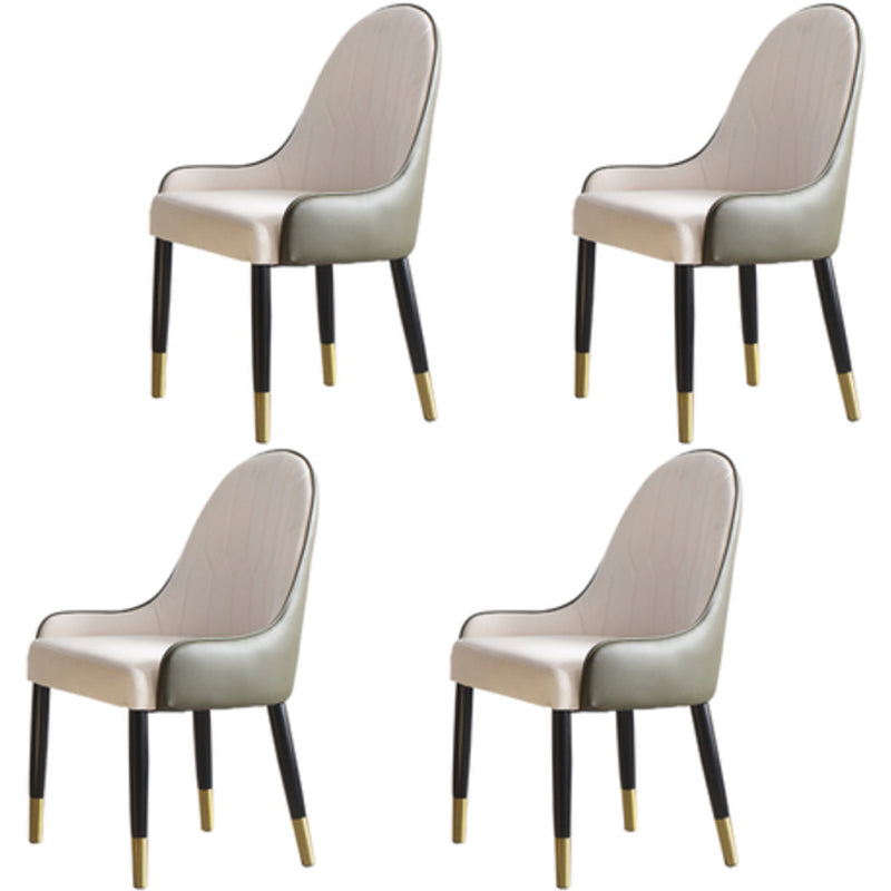 Glam 1/3/4/7 Pieces Dining Table Set with Sintered Stone Top Stainless Steel Dinette Set 4 White Chairs Clearhalo 'Dining Room Sets' 'Dining Tables & Seating' 'dining_room_set' 'furn' 'furn_dining_room_set' 'Furniture' 'furniture_dining_room_set' 'Kitchen & Dining Furniture' 'kitchen&dining_furn' 'kitchen' 4599568