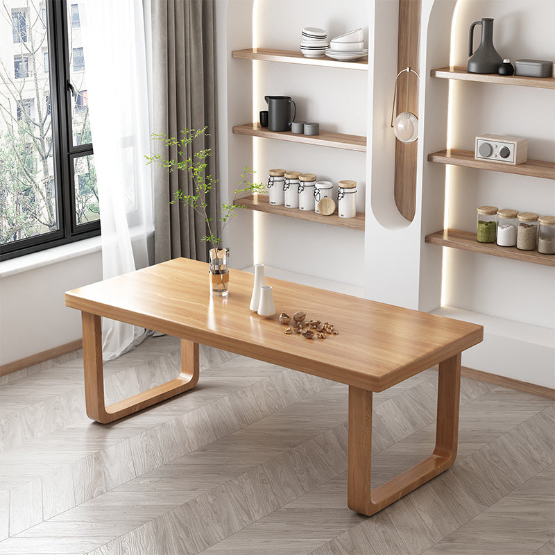 Modern 1/4/7 Pieces Rectangle Dining Table Set Simple Pine Wood Dinette Set Clearhalo 'Dining Room Sets' 'Dining Tables & Seating' 'dining_room_set' 'furn' 'furn_dining_room_set' 'Furniture' 'furniture_dining_room_set' 'Kitchen & Dining Furniture' 'kitchen&dining_furn' 'kitchen' 4599583