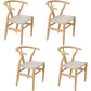Modern 1/4/7 Pieces Rectangle Dining Table Set Simple Pine Wood Dinette Set 4 Beige Chairs Clearhalo 'Dining Room Sets' 'Dining Tables & Seating' 'dining_room_set' 'furn' 'furn_dining_room_set' 'Furniture' 'furniture_dining_room_set' 'Kitchen & Dining Furniture' 'kitchen&dining_furn' 'kitchen' 4599587