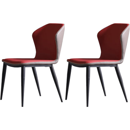 Modern 1/2/5/7 Pieces Round Dining Table Set with Sintered Stone Top Scalable Dinette Set 2 Red Chairs Clearhalo 'Dining Room Sets' 'Dining Tables & Seating' 'dining_room_set' 'furn' 'furn_dining_room_set' 'Furniture' 'furniture_dining_room_set' 'Kitchen & Dining Furniture' 'kitchen&dining_furn' 'kitchen' 4599610