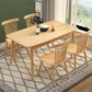 1/2/5/7 Pieces Rectangle Modern Wood Furniture Standard Height Dining Table Set 5 Pieces: Table, 4 Wood Chairs Clearhalo 'Dining Room Sets' 'Dining Tables & Seating' 'dining_room_set' 'furn' 'furn_dining_room_set' 'Furniture' 'furniture_dining_room_set' 'Kitchen & Dining Furniture' 'kitchen&dining_furn' 'kitchen' 4599620