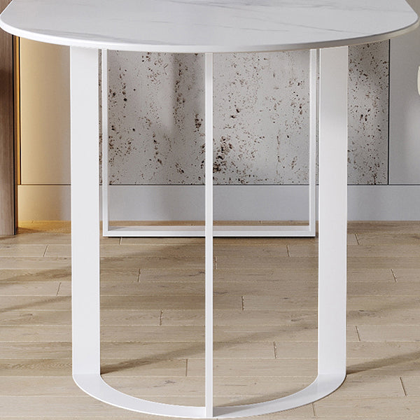 Stone Top Dining Table Traditional Luxury Dining Table with Sled Base Clearhalo ' dining_table' 'Dining Tables & Seating' 'Dining Tables' 'furn' 'furn_dining_table' 'Furniture' 'furniture_dining_table' 'Kitchen & Dining Furniture' 'kitchen&dining_furn' 'kitchen' 'kitchen_dining_table' 4599671