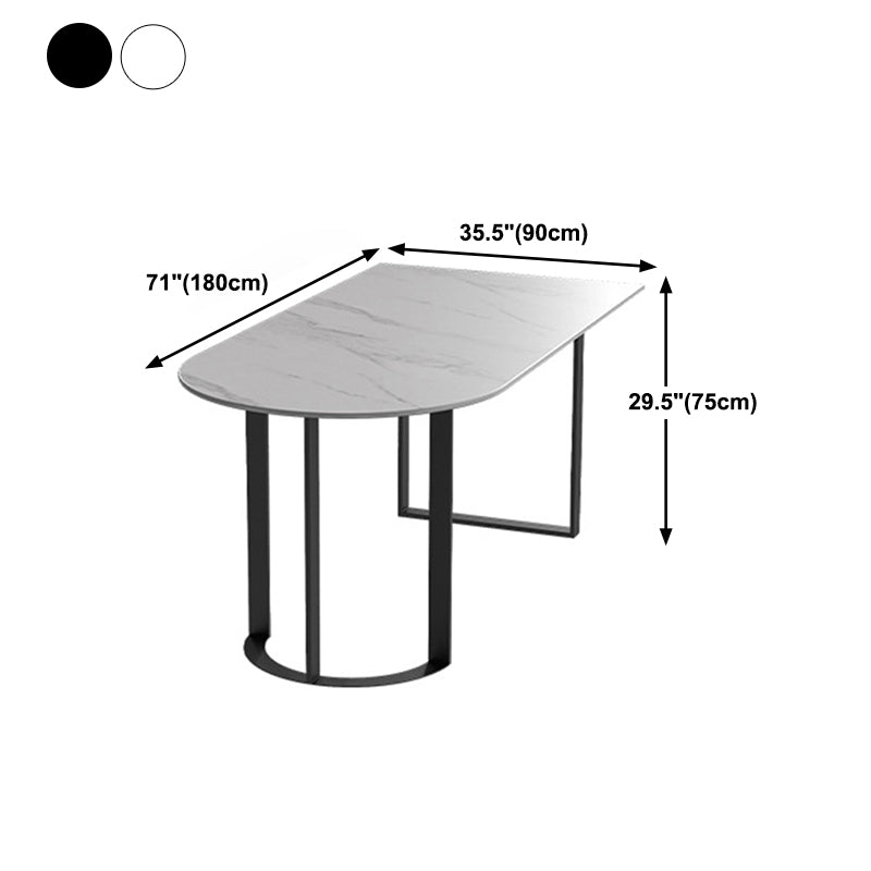 Stone Top Dining Table Traditional Luxury Dining Table with Sled Base Clearhalo ' dining_table' 'Dining Tables & Seating' 'Dining Tables' 'furn' 'furn_dining_table' 'Furniture' 'furniture_dining_table' 'Kitchen & Dining Furniture' 'kitchen&dining_furn' 'kitchen' 'kitchen_dining_table' 4599682