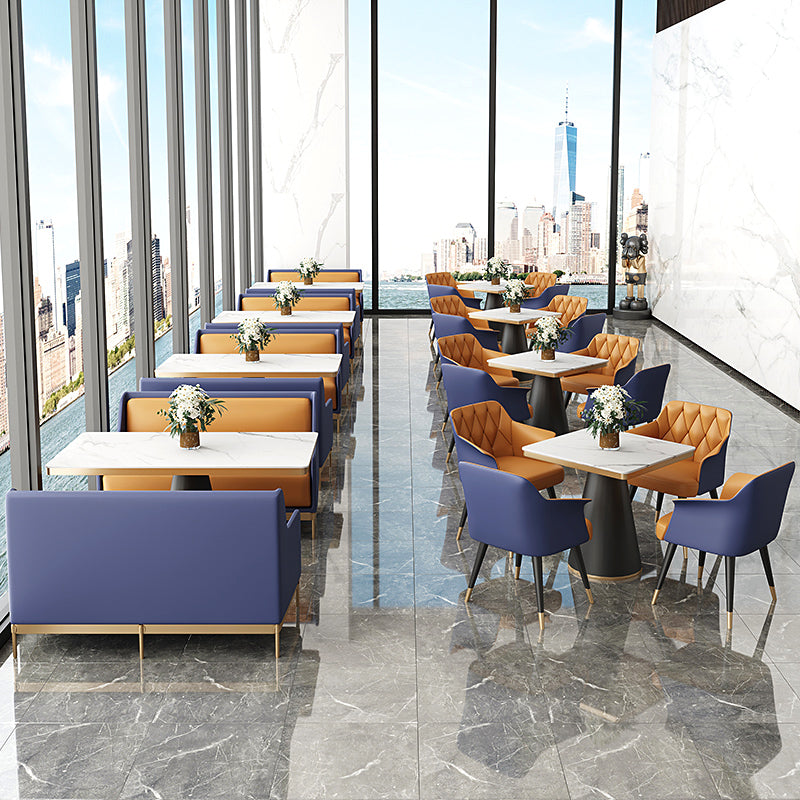 Sintered Stone Top Dining Table Traditional Luxury Dining Table with Metal Frame Clearhalo ' dining_table' 'Dining Tables & Seating' 'Dining Tables' 'furn' 'furn_dining_table' 'Furniture' 'furniture_dining_table' 'Kitchen & Dining Furniture' 'kitchen&dining_furn' 'kitchen' 'kitchen_dining_table' 4599685