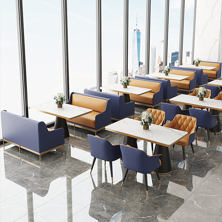 Sintered Stone Top Dining Table Traditional Luxury Dining Table with Metal Frame Clearhalo ' dining_table' 'Dining Tables & Seating' 'Dining Tables' 'furn' 'furn_dining_table' 'Furniture' 'furniture_dining_table' 'Kitchen & Dining Furniture' 'kitchen&dining_furn' 'kitchen' 'kitchen_dining_table' 4599690