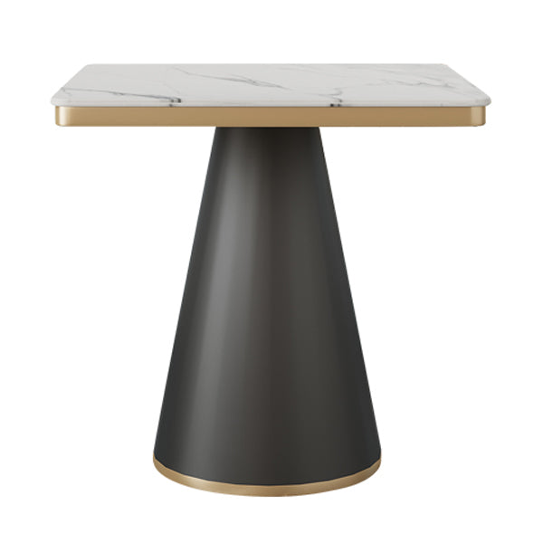Sintered Stone Top Dining Table Traditional Luxury Dining Table with Metal Frame Square Without Chairs Clearhalo ' dining_table' 'Dining Tables & Seating' 'Dining Tables' 'furn' 'furn_dining_table' 'Furniture' 'furniture_dining_table' 'Kitchen & Dining Furniture' 'kitchen&dining_furn' 'kitchen' 'kitchen_dining_table' 4599692