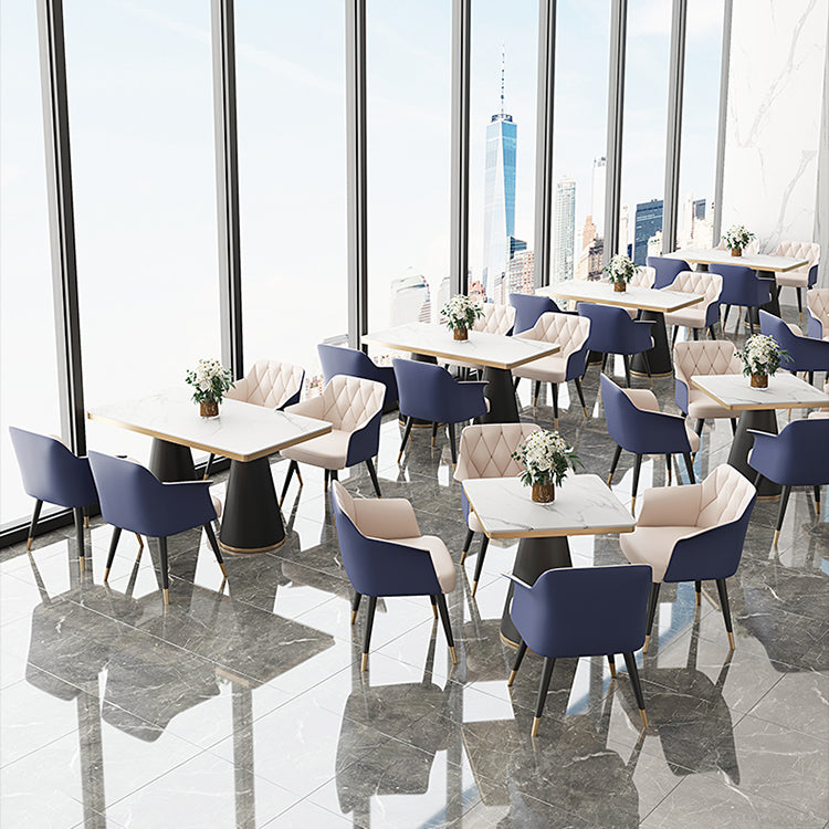 Sintered Stone Top Dining Table Traditional Luxury Dining Table with Metal Frame Clearhalo ' dining_table' 'Dining Tables & Seating' 'Dining Tables' 'furn' 'furn_dining_table' 'Furniture' 'furniture_dining_table' 'Kitchen & Dining Furniture' 'kitchen&dining_furn' 'kitchen' 'kitchen_dining_table' 4599693