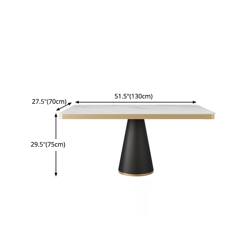 Sintered Stone Top Dining Table Traditional Luxury Dining Table with Metal Frame Clearhalo ' dining_table' 'Dining Tables & Seating' 'Dining Tables' 'furn' 'furn_dining_table' 'Furniture' 'furniture_dining_table' 'Kitchen & Dining Furniture' 'kitchen&dining_furn' 'kitchen' 'kitchen_dining_table' 4599704