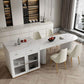 Double Pedestal Dinner Table Traditional Luxury Dining Site Table for Home Clearhalo ' dining_table' 'Dining Tables & Seating' 'Dining Tables' 'furn' 'furn_dining_table' 'Furniture' 'furniture_dining_table' 'Kitchen & Dining Furniture' 'kitchen&dining_furn' 'kitchen' 'kitchen_dining_table' 4599717
