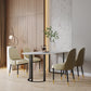 Contemporary Stone Dinner Table Double Pedestal Dining Room Table for Home Black 51.2"L x 27.6"W x 29.5"H Without Chairs Clearhalo ' dining_table' 'Dining Tables & Seating' 'Dining Tables' 'furn' 'furn_dining_table' 'Furniture' 'furniture_dining_table' 'Kitchen & Dining Furniture' 'kitchen&dining_furn' 'kitchen' 'kitchen_dining_table' 4599728