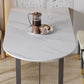 Contemporary Stone Dinner Table Double Pedestal Dining Room Table for Home Clearhalo ' dining_table' 'Dining Tables & Seating' 'Dining Tables' 'furn' 'furn_dining_table' 'Furniture' 'furniture_dining_table' 'Kitchen & Dining Furniture' 'kitchen&dining_furn' 'kitchen' 'kitchen_dining_table' 4599730