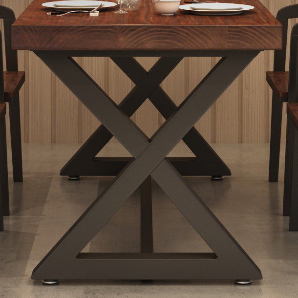 Industrial Pine Wood Table for Restaurant Rectangle Dining Table with Trestle Base Clearhalo ' dining_table' 'Dining Tables & Seating' 'Dining Tables' 'furn' 'furn_dining_table' 'Furniture' 'furniture_dining_table' 'Kitchen & Dining Furniture' 'kitchen&dining_furn' 'kitchen' 'kitchen_dining_table' 4599750