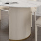 Metal Traditional Luxury Freeform Table Sintered Stone Table with Double Pedestal Clearhalo ' dining_table' 'Dining Tables & Seating' 'Dining Tables' 'furn' 'furn_dining_table' 'Furniture' 'furniture_dining_table' 'Kitchen & Dining Furniture' 'kitchen&dining_furn' 'kitchen' 'kitchen_dining_table' 4599798