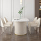 Metal Traditional Luxury Freeform Table Sintered Stone Table with Double Pedestal Clearhalo ' dining_table' 'Dining Tables & Seating' 'Dining Tables' 'furn' 'furn_dining_table' 'Furniture' 'furniture_dining_table' 'Kitchen & Dining Furniture' 'kitchen&dining_furn' 'kitchen' 'kitchen_dining_table' 4599801