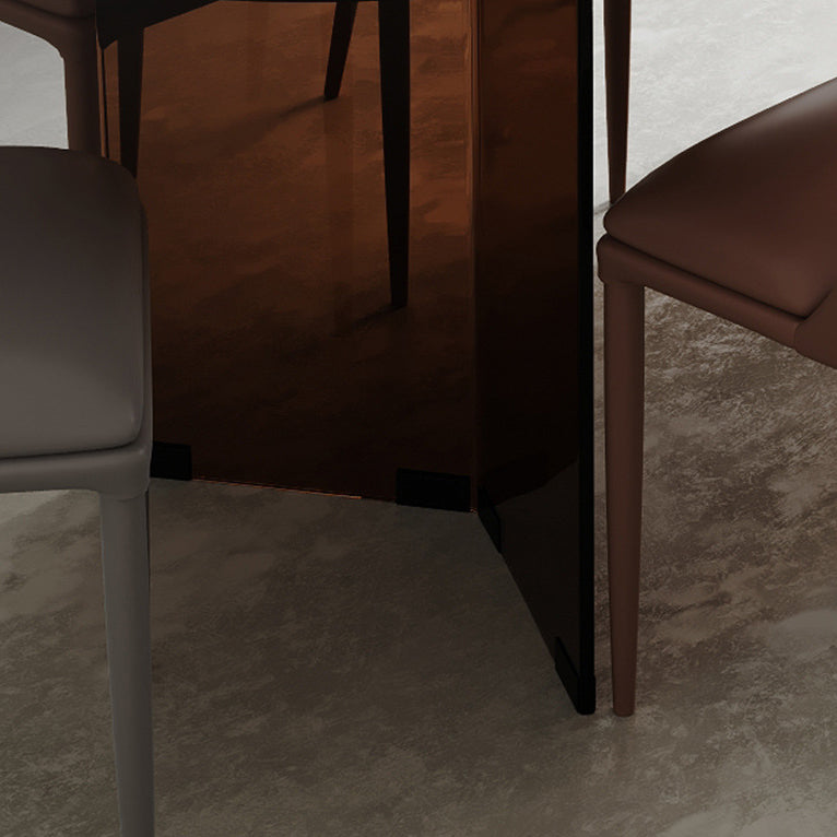 Free Form Tempered Glass Table for Restaurant Modern Table with Double Pedestal Clearhalo ' dining_table' 'Dining Tables & Seating' 'Dining Tables' 'furn' 'furn_dining_table' 'Furniture' 'furniture_dining_table' 'Kitchen & Dining Furniture' 'kitchen&dining_furn' 'kitchen' 'kitchen_dining_table' 4599814