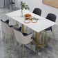 Sintered Stone Dining Table Traditional Luxury Table with Gold Frame for Home Clearhalo ' dining_table' 'Dining Tables & Seating' 'Dining Tables' 'furn' 'furn_dining_table' 'Furniture' 'furniture_dining_table' 'Kitchen & Dining Furniture' 'kitchen&dining_furn' 'kitchen' 'kitchen_dining_table' 4599829